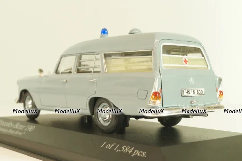 Mercedes-Benz 190 (W121) Ambulance 1961, grey, 400037270,Minichamps 1:43