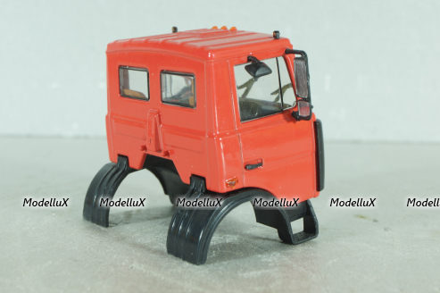 Маз кабина в сборе, красная, АвтоИстория 1:43
