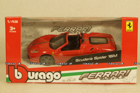 Ferrari Scuderia Spider 16M, red,  31106R, Burago 1:43 