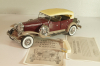 Duesenberg J 550 1935, maroon blue/black, Franklin Mint 1:24
