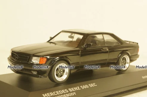 Mercedes S-Class 560SEC AMG (C126) Wide Body 1990, black, 4310901, Solido 1:43 Уценка!