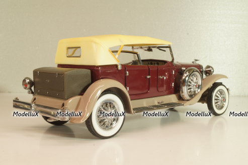 Duesenberg J 550 1935, maroon blue/black, Franklin Mint 1:24