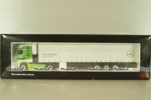 Mercedes-Benz Actros FH25 GigaSpace 4x2 2012 with semi-trailer "Mercedes-Benz", green/silver, 8622/03, NZG 1:50