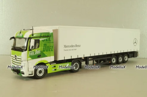 Mercedes-Benz Actros FH25 GigaSpace 4x2 2012 with semi-trailer "Mercedes-Benz", green/silver, 8622/03, NZG 1:50