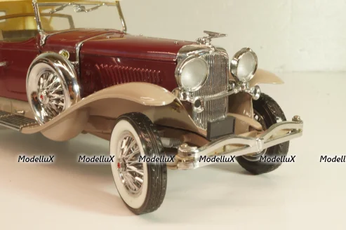 Duesenberg J 550 1935, maroon/yellow, Franklin Mint 1:24