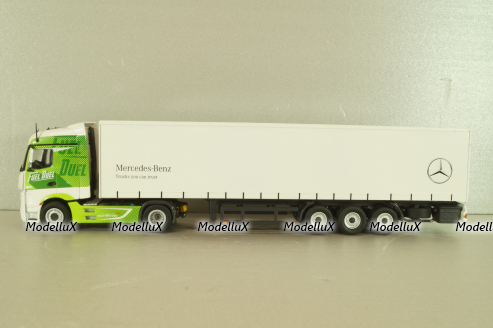 Mercedes-Benz Actros FH25 GigaSpace 4x2 2012 with semi-trailer "Mercedes-Benz", green/silver, 8622/03, NZG 1:50