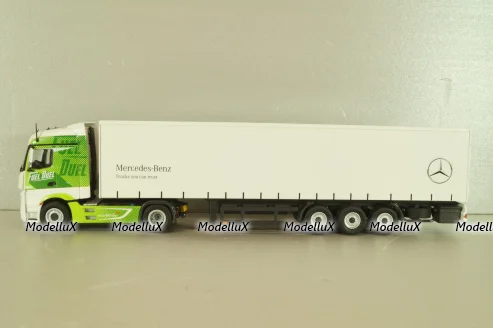 Mercedes-Benz Actros FH25 GigaSpace 4x2 2012 with semi-trailer "Mercedes-Benz", green/silver, 8622/03, NZG 1:50