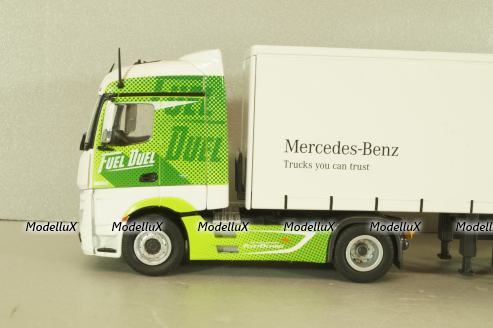 Mercedes-Benz Actros FH25 GigaSpace 4x2 2012 with semi-trailer "Mercedes-Benz", green/silver, 8622/03, NZG 1:50