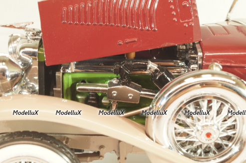 Duesenberg J 550 1935, maroon blue/black, Franklin Mint 1:24