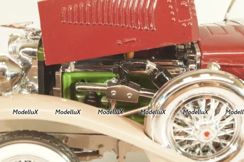 Duesenberg J 550 1935, maroon/yellow, Franklin Mint 1:24