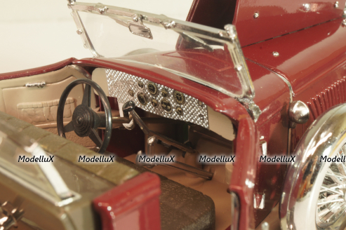 Duesenberg J 550 1935, maroon blue/black, Franklin Mint 1:24
