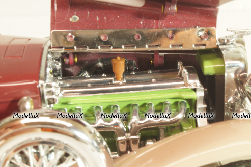 Duesenberg J 550 1935, maroon blue/black, Franklin Mint 1:24