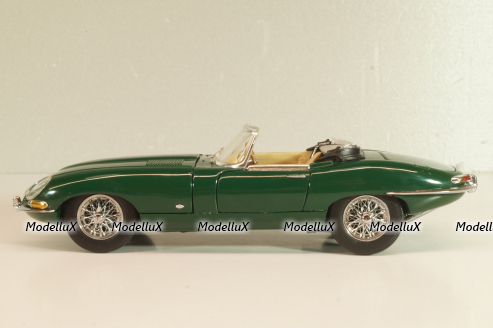 Jaguar E-Type Cabriolet 1961, green, Franklin Mint 1:24 Уценка!