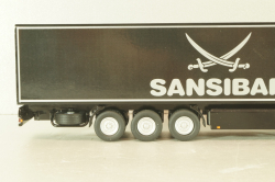 Mercedes-Benz Actros FH25 GigaSpace 4x2 2012 with semi-trailer "Sansibar", black, 8621/02, NZG 1:50 