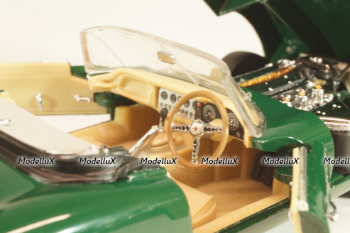 Jaguar E-Type Cabriolet 1961, green, Franklin Mint 1:24 Уценка!
