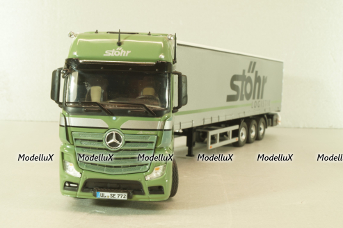Mercedes-Benz Actros FH25 GigaSpace 4x2 2012 with semi-trailer "Stohr", green/silver, 8622/03, NZG 1:50