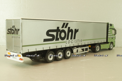 Mercedes-Benz Actros FH25 GigaSpace 4x2 2012 with semi-trailer "Stohr", green/silver, 8622/03, NZG 1:50