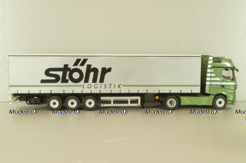 Mercedes-Benz Actros FH25 GigaSpace 4x2 2012 with semi-trailer "Stohr", green/silver, 8622/03, NZG 1:50