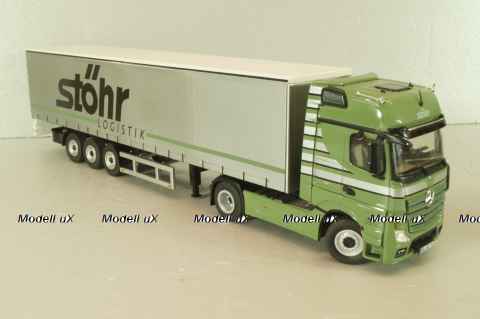Mercedes-Benz Actros FH25 GigaSpace 4x2 2012 with semi-trailer "Stohr", green/silver, 8622/03, NZG 1:50