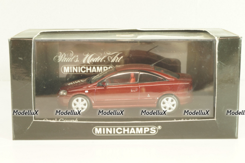 Opel Astra Coupe 2000, dark red, 430049124, Minichamps 1:43