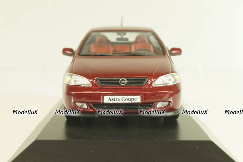 Opel Astra Coupe 2000, dark red, 430049124, Minichamps 1:43