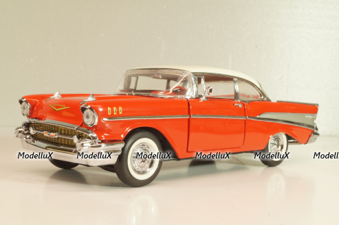 Chevrolet Bel Air 1957, red/white roof, Franklin Mint 1:24