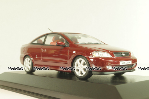 Opel Astra Coupe 2000, dark red, 430049124, Minichamps 1:43
