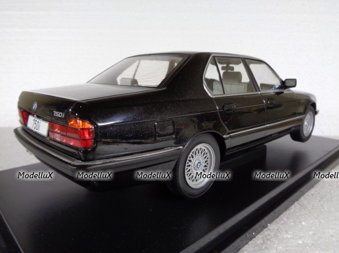 BMW 750i (E32) 1986, 7 Series, metallic black, MCG18162, MCG 1:18