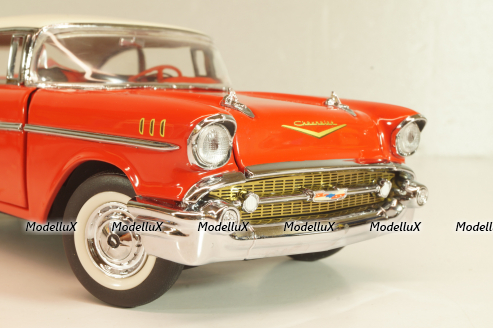 Chevrolet Bel Air 1957, red/white roof, Franklin Mint 1:24