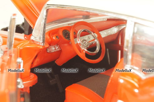 Chevrolet Bel Air 1957, red/white roof, Franklin Mint 1:24