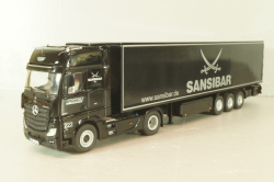 Mercedes-Benz Actros FH25 GigaSpace 4x2 2012 with semi-trailer "Sansibar", black, 8621/02, NZG 1:50 