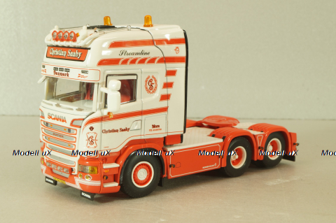 Scania R6 Topline 6x2 2004, white/red, 01-1547, WSI 1:50 