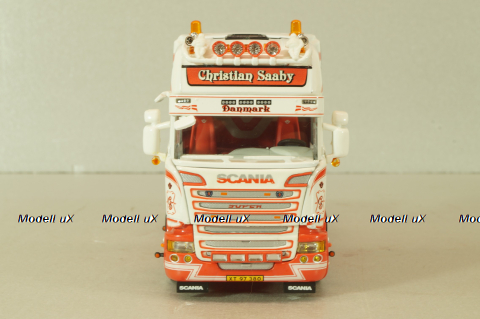Scania R6 Topline 6x2 2004, white/red, 01-1547, WSI 1:50 