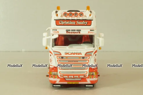Scania R6 Topline 6x2 2004, white/red, 01-1547, WSI 1:50 