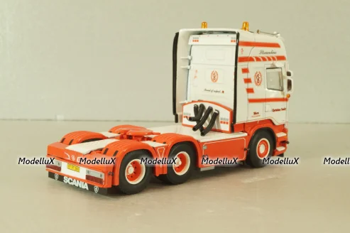 Scania R6 Topline 6x2 2004, white/red, 01-1547, WSI 1:50 