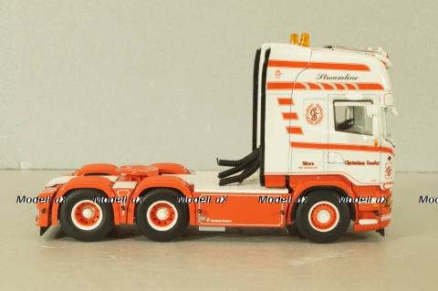 Scania R6 Topline 6x2 2004, white/red, 01-1547, WSI 1:50 