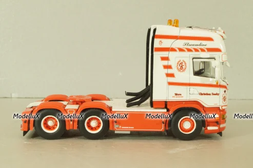 Scania R6 Topline 6x2 2004, white/red, 01-1547, WSI 1:50 