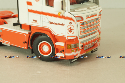 Scania R6 Topline 6x2 2004, white/red, 01-1547, WSI 1:50 