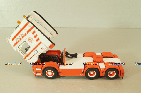 Scania R6 Topline 6x2 2004, white/red, 01-1547, WSI 1:50 