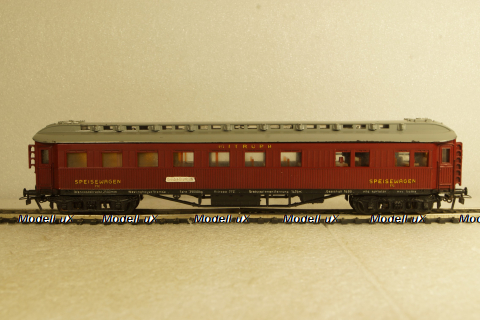 Пассажирский вагон (красный/серый), PIKO 