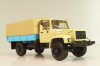 Газ-33081 4х4 бортовой с тентом 1997, бежевый/голубой, Автоистория 1:43  (Модель доработанная)