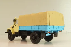 Газ-33081 4х4 бортовой с тентом 1997, бежевый/голубой, Автоистория 1:43  (Модель доработанная)