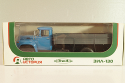 Зил-130 бортовой 1962, голубой/серый, Автоистория 1:43 (Модель доработанная)