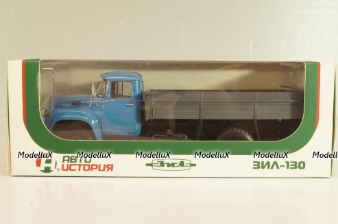 Зил-130 бортовой 1962, голубой/серый, Автоистория 1:43 (Модель доработанная)