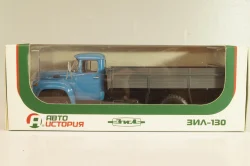 Зил-130 бортовой 1962, голубой/серый, Автоистория 1:43 (Модель доработанная)