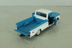 Chevrolet Apache pickup truck 1961, white/blue, 64501, Road Champs 1:43