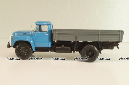 Зил-130 бортовой 1962, голубой/серый, Автоистория 1:43 (Модель доработанная)