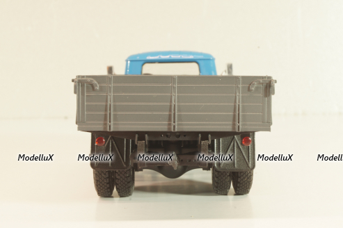 Зил-130 бортовой 1962, голубой/серый, Автоистория 1:43 (Модель доработанная)