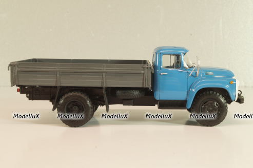 Зил-130 бортовой 1962, голубой/серый, Автоистория 1:43 (Модель доработанная)