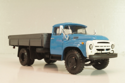 Зил-130 бортовой 1962, голубой/серый, Автоистория 1:43 (Модель доработанная)